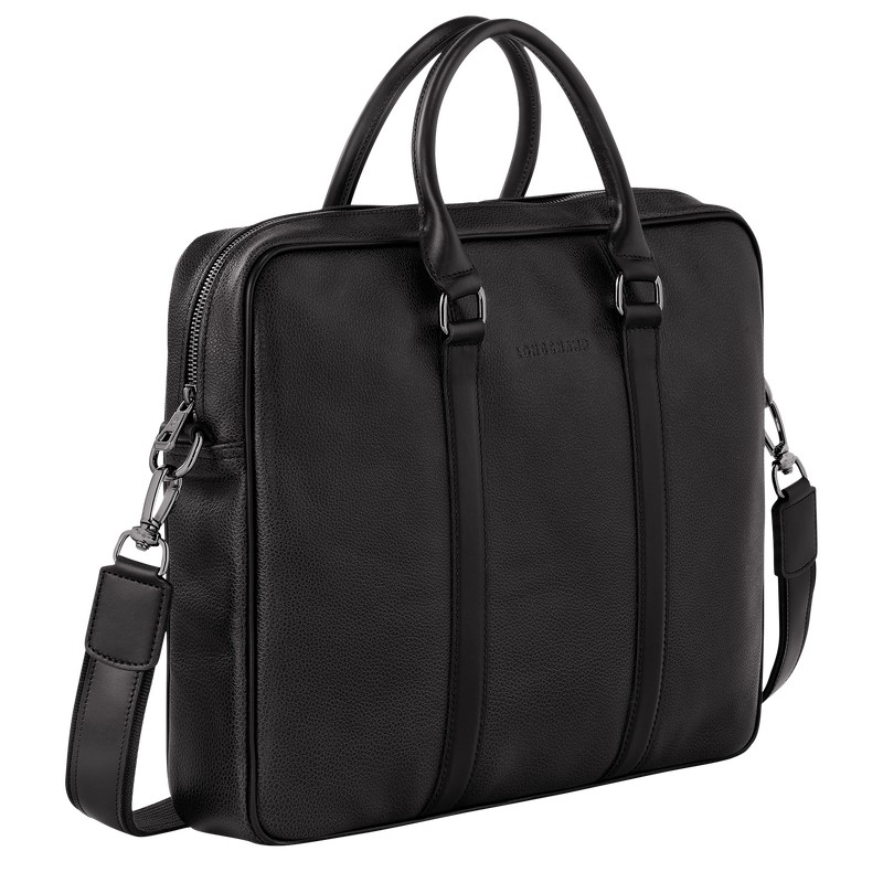 Longchamp Le Foulonné S Briefcase Siyah | 597-SYHVPF