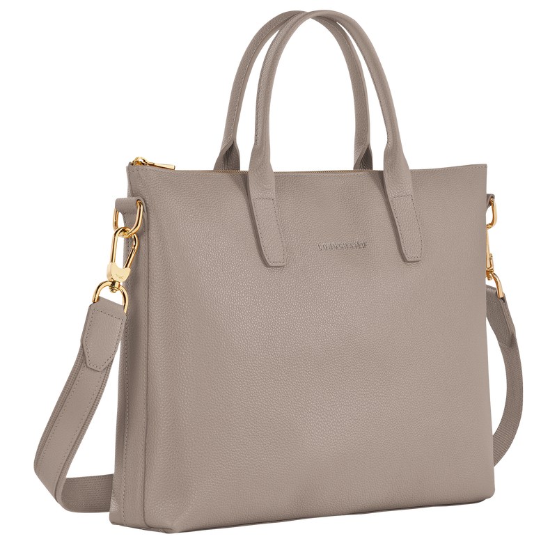 Longchamp Le Foulonné S Briefcase Turtledove | 36192-QKTV