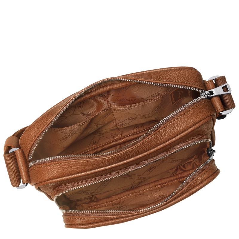 Longchamp Le Foulonné S Camera Bag Caramel | 75269-CQIY