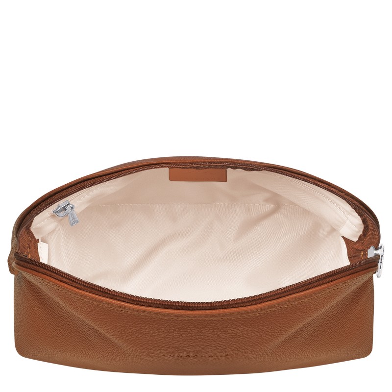 Longchamp Le Foulonné Toiletry Case Caramel | 14038-WMTK