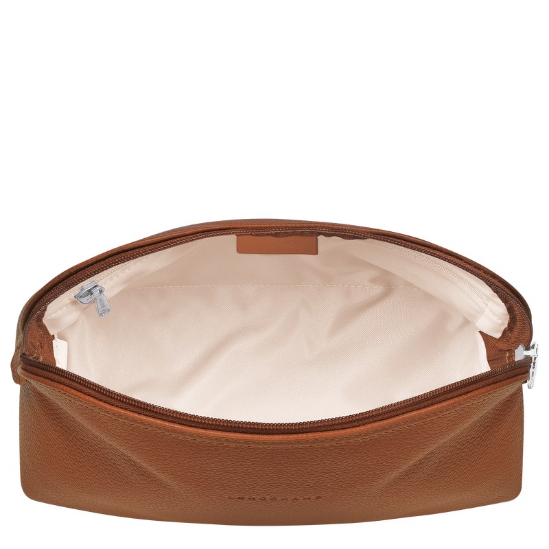 Longchamp Le Foulonné Toiletry Case Caramel | 06854-BNJS