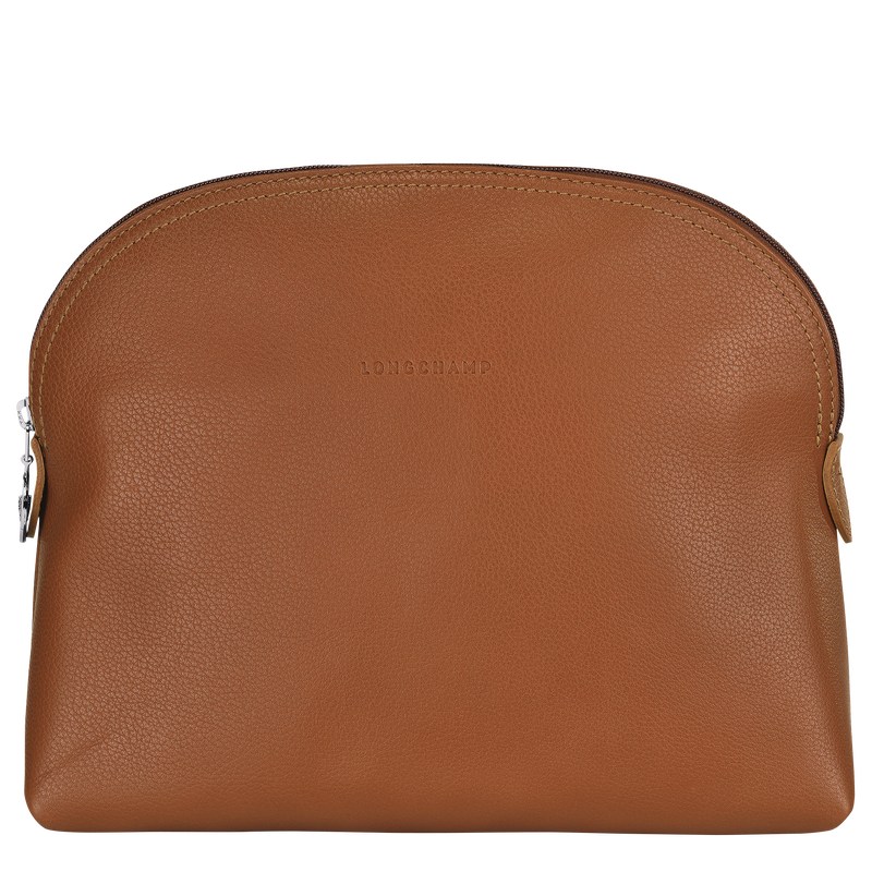 Longchamp Le Foulonné Toiletry Case Caramel | 06854-BNJS