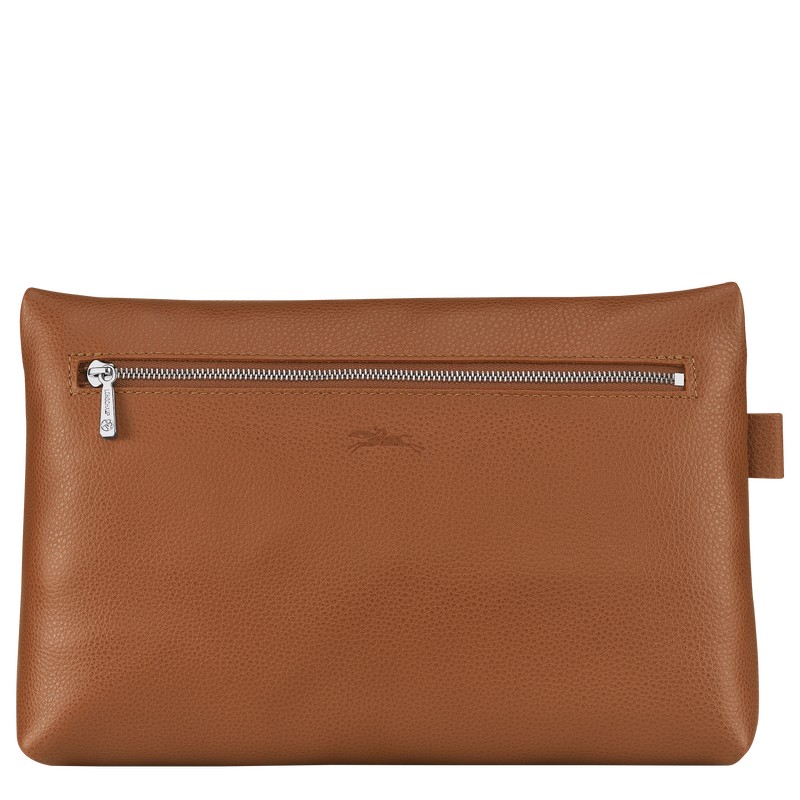 Longchamp Le Foulonné Toiletry Case Caramel | 71025-RFLA