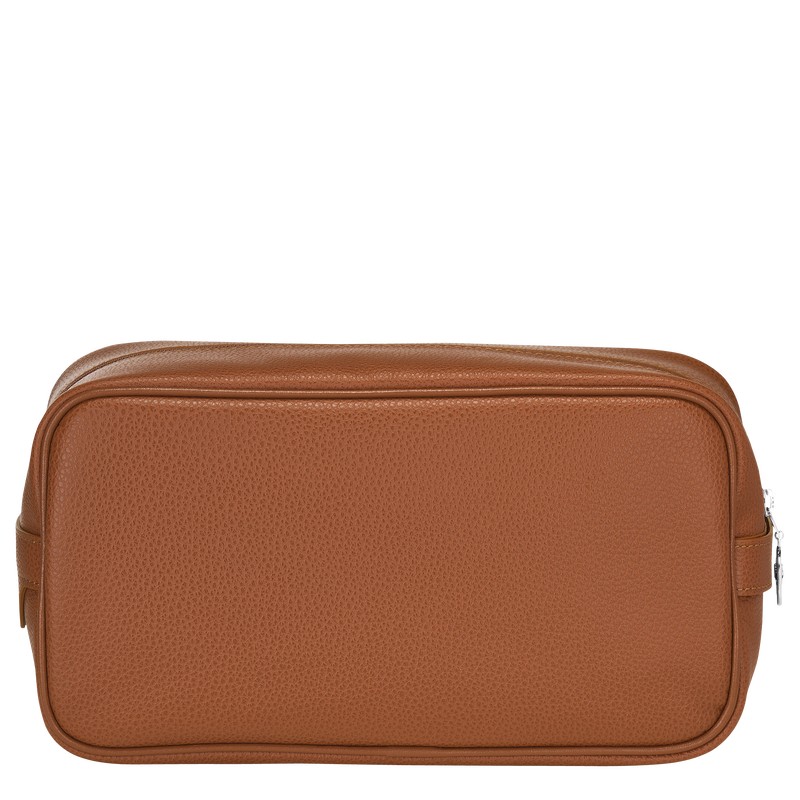 Longchamp Le Foulonné Toiletry Case Caramel | 71982-ELXO