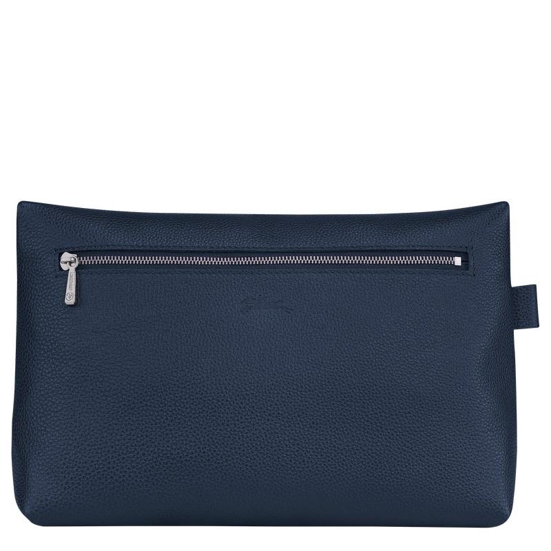 Longchamp Le Foulonné Toiletry Case Lacivert | 78240-KNBP