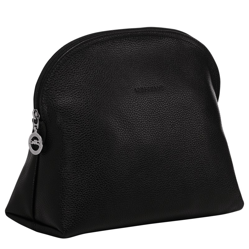 Longchamp Le Foulonné Toiletry Case Siyah | 78042-ZNKR