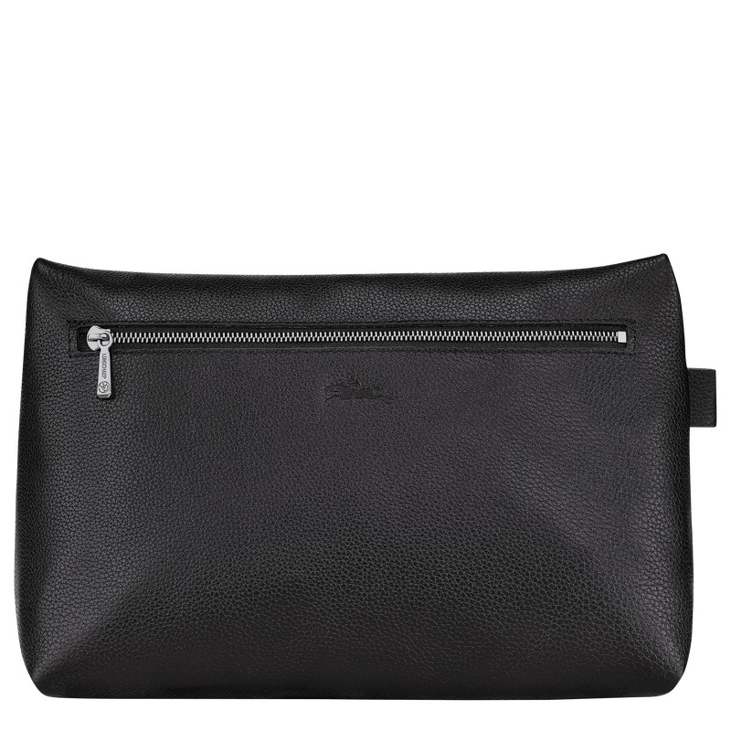 Longchamp Le Foulonné Toiletry Case Siyah | 40386-LFRO