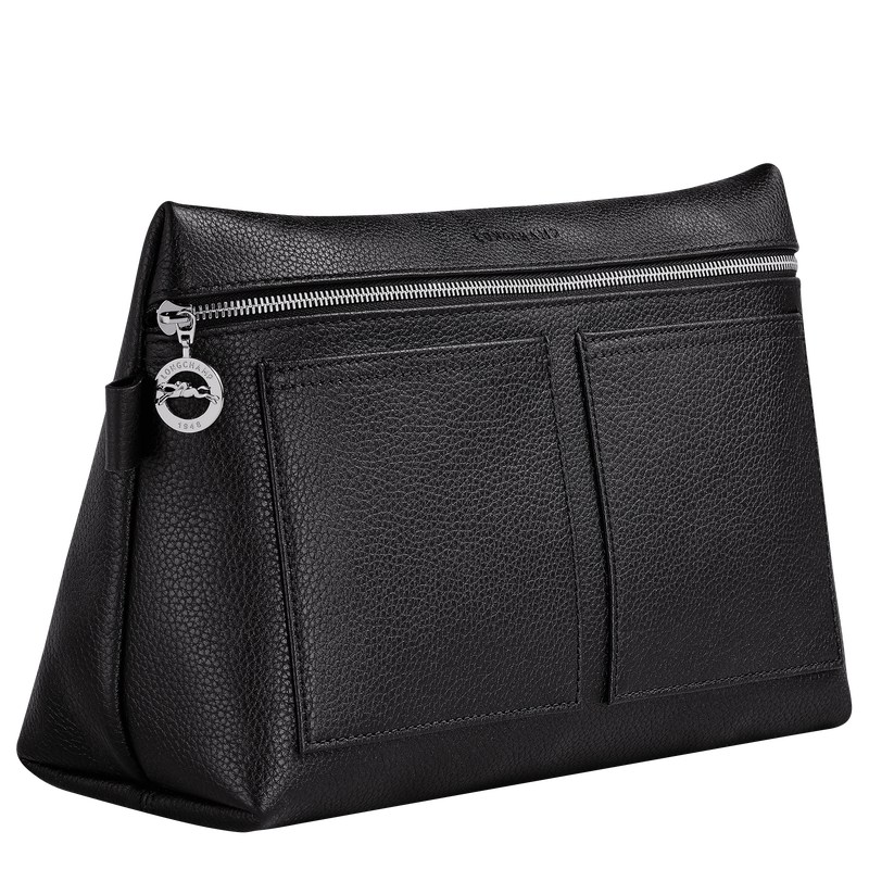 Longchamp Le Foulonné Toiletry Case Siyah | 29304-NCBF