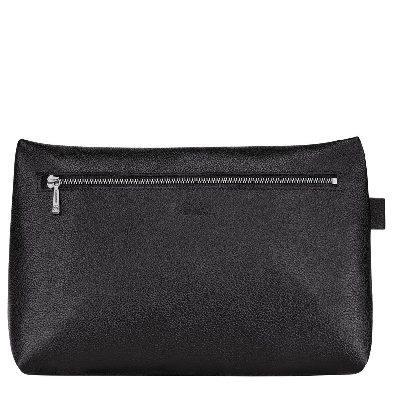 Longchamp Le Foulonné Toiletry Case Siyah | 29304-NCBF