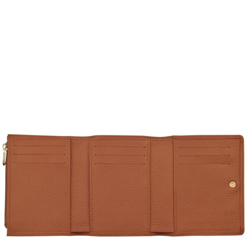 Longchamp Le Foulonné Wallet Caramel | 15936-QWVM