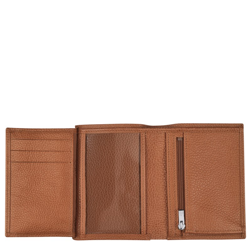 Longchamp Le Foulonné Wallet Caramel | 38105-FGDO