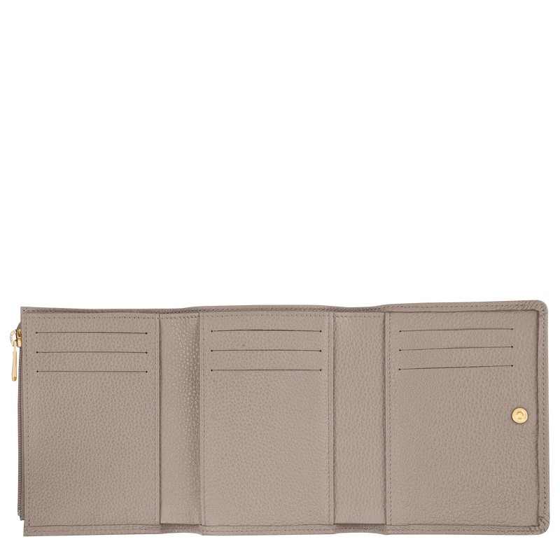 Longchamp Le Foulonné Wallet Turtledove | 01352-NXBU