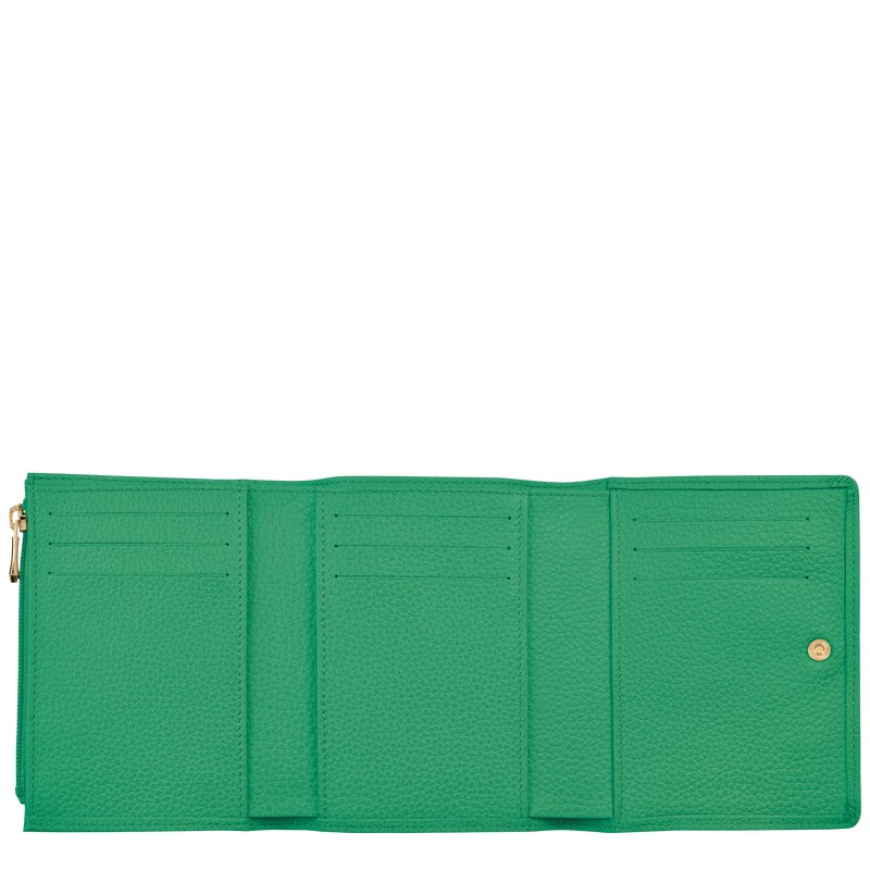 Longchamp Le Foulonné Wallet Yeşil | 04789-DFXR