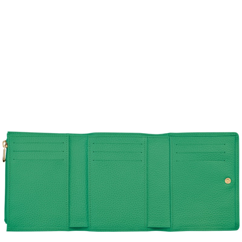 Longchamp Le Foulonné Wallet Yeşil | 76015-NWPJ