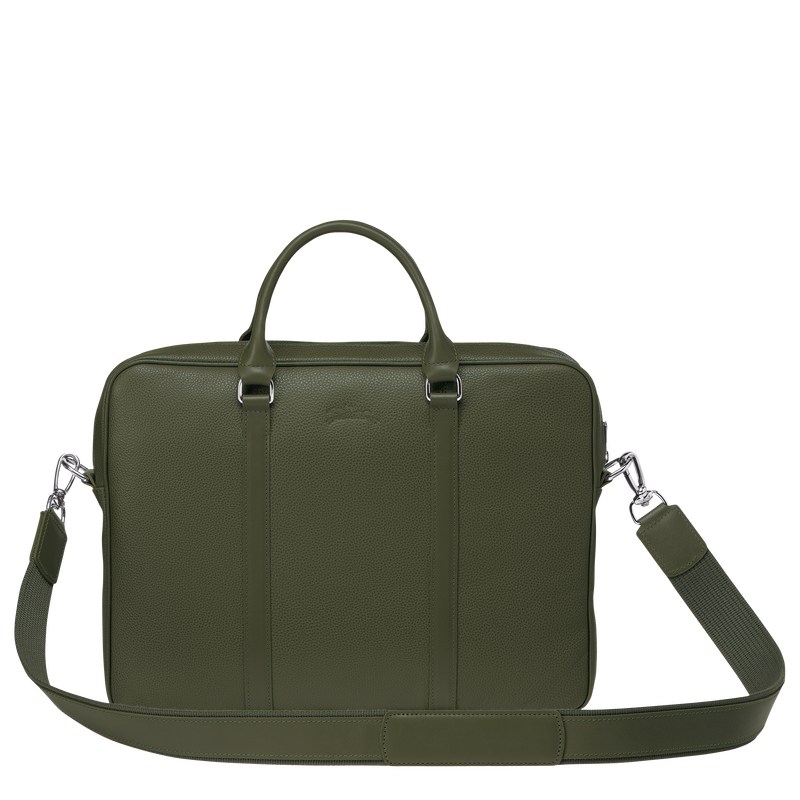 Longchamp Le Foulonné Xs Briefcase Haki | 089-TUHGBI