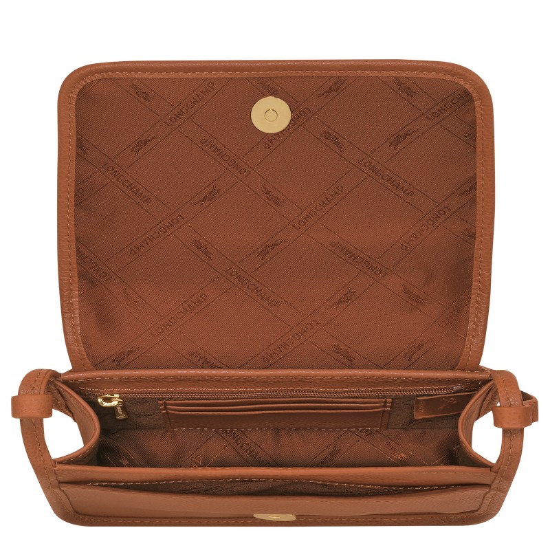 Longchamp Le Foulonné Xs Clutch Caramel | 63514-PEON