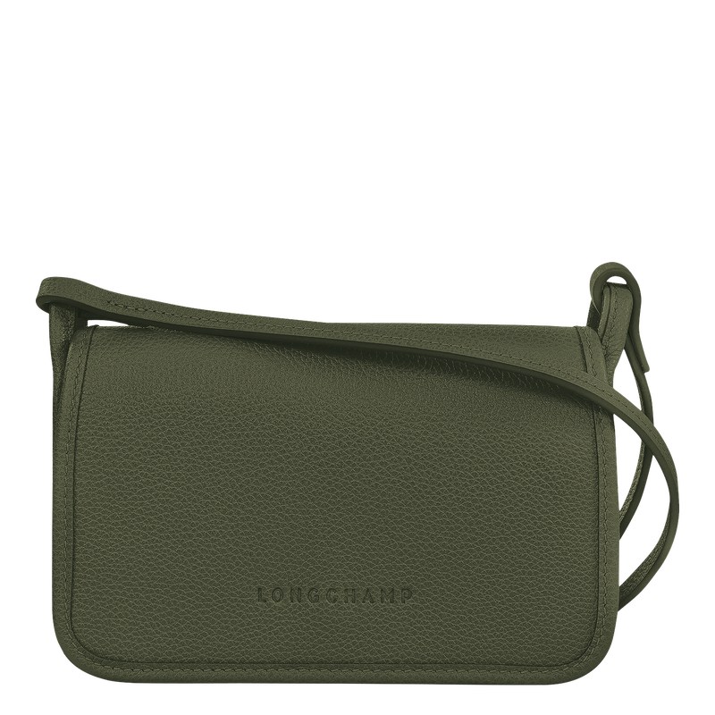 Longchamp Le Foulonné Xs Clutch Haki | 30286-XQJD