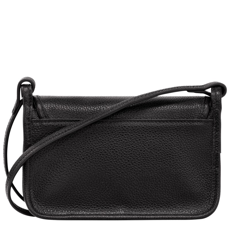 Longchamp Le Foulonné Xs Clutch Siyah | 35067-KHRP