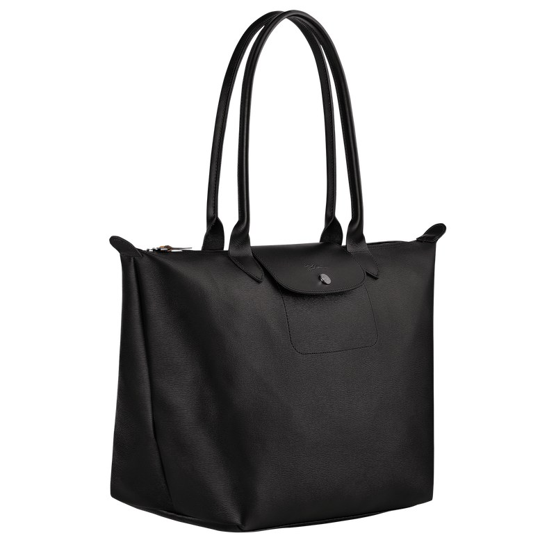 Longchamp Le Pliage City L Tote Bag Siyah | 94158-CKJS