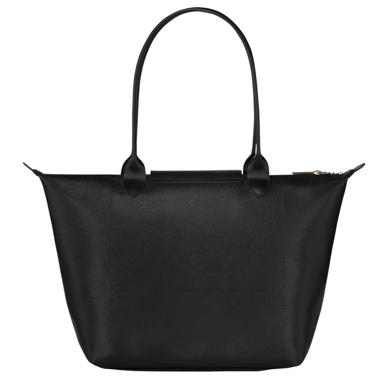 Longchamp Le Pliage City L Tote Bag Siyah | 94158-CKJS