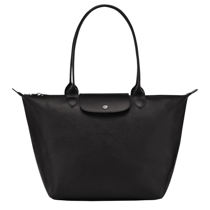 Longchamp Le Pliage City L Tote Bag Siyah | 94158-CKJS