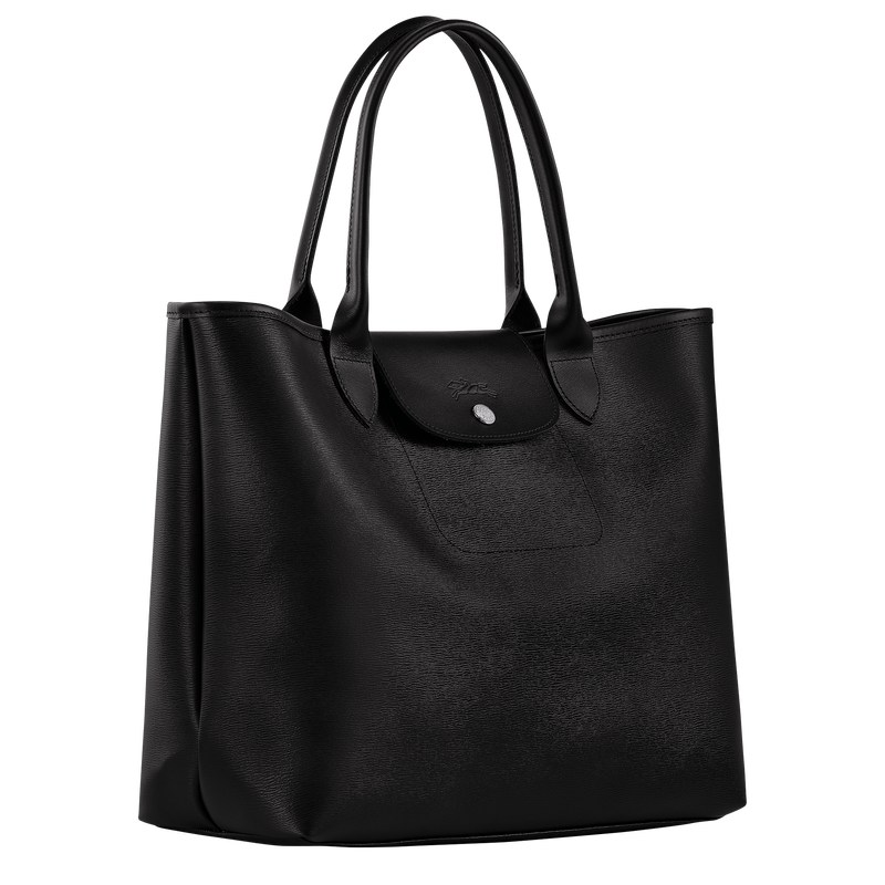 Longchamp Le Pliage City L Tote Bag Siyah | 04671-YQLZ