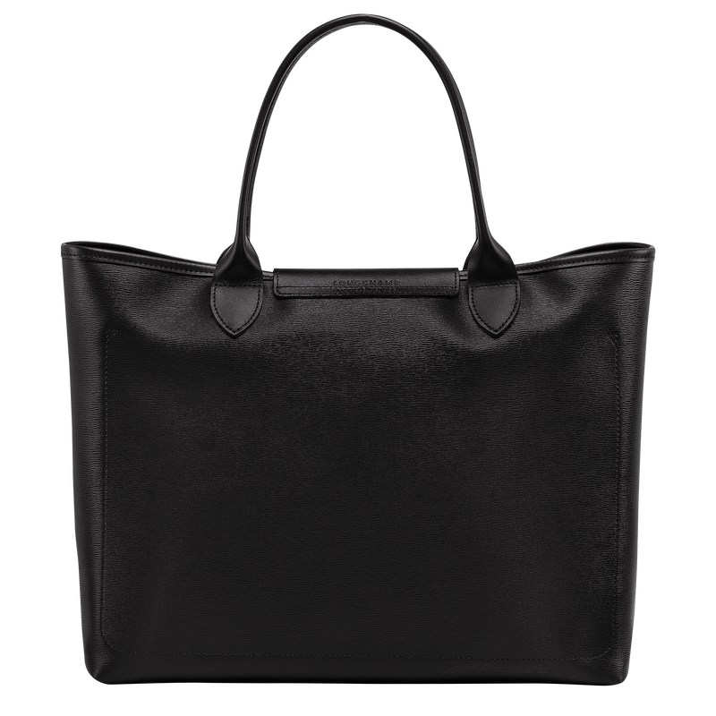 Longchamp Le Pliage City L Tote Bag Siyah | 04671-YQLZ