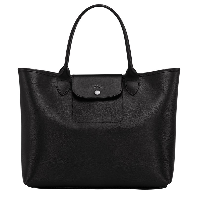 Longchamp Le Pliage City L Tote Bag Siyah | 04671-YQLZ