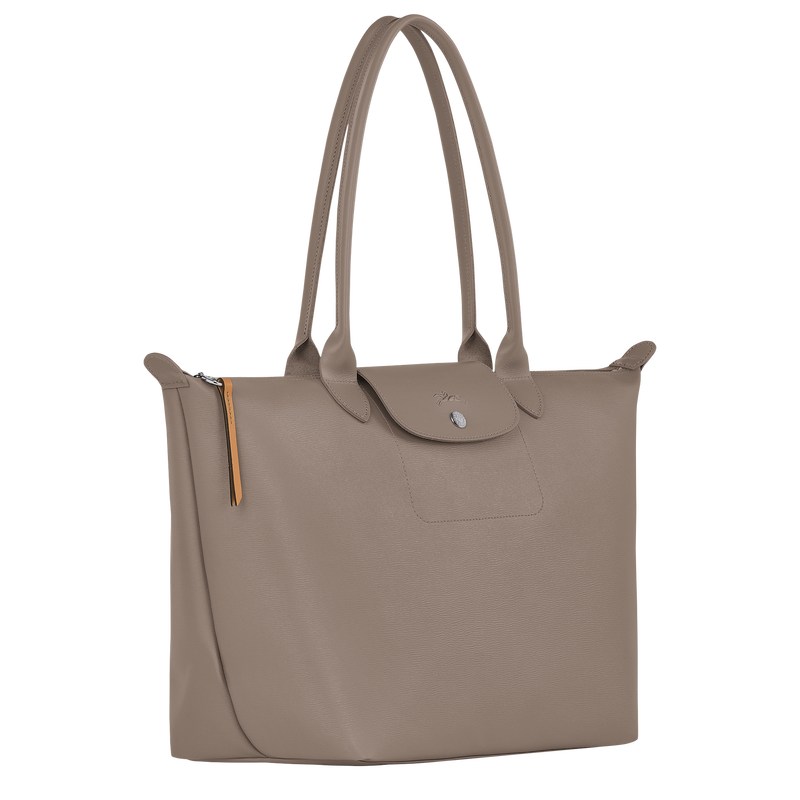 Longchamp Le Pliage City L Tote Bag Taupe | 98037-XOLG