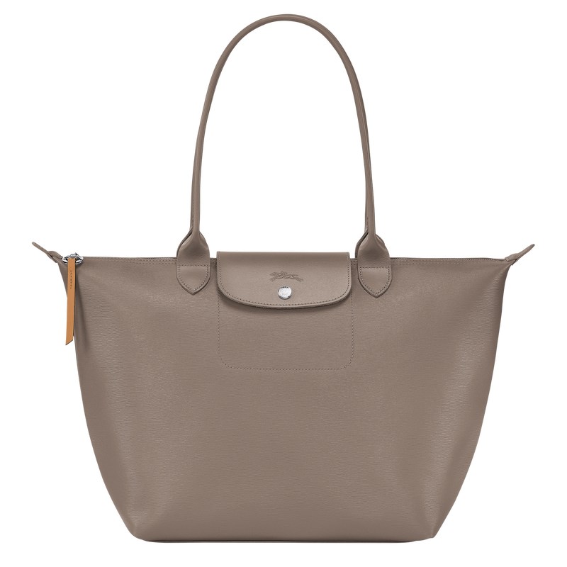 Longchamp Le Pliage City L Tote Bag Taupe | 98037-XOLG