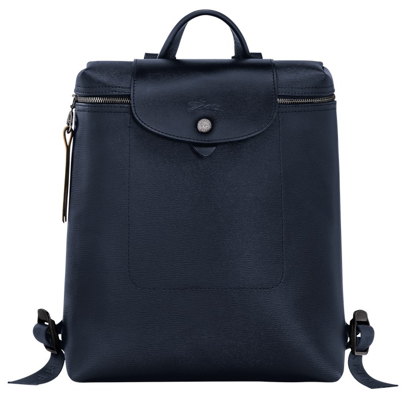 Longchamp Le Pliage City M Backpack Lacivert | 80491-FRKP