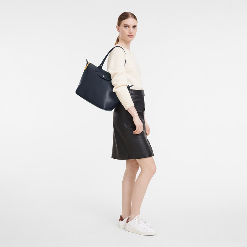 Longchamp Le Pliage City M Tote Bag Lacivert | 95371-ZJHQ