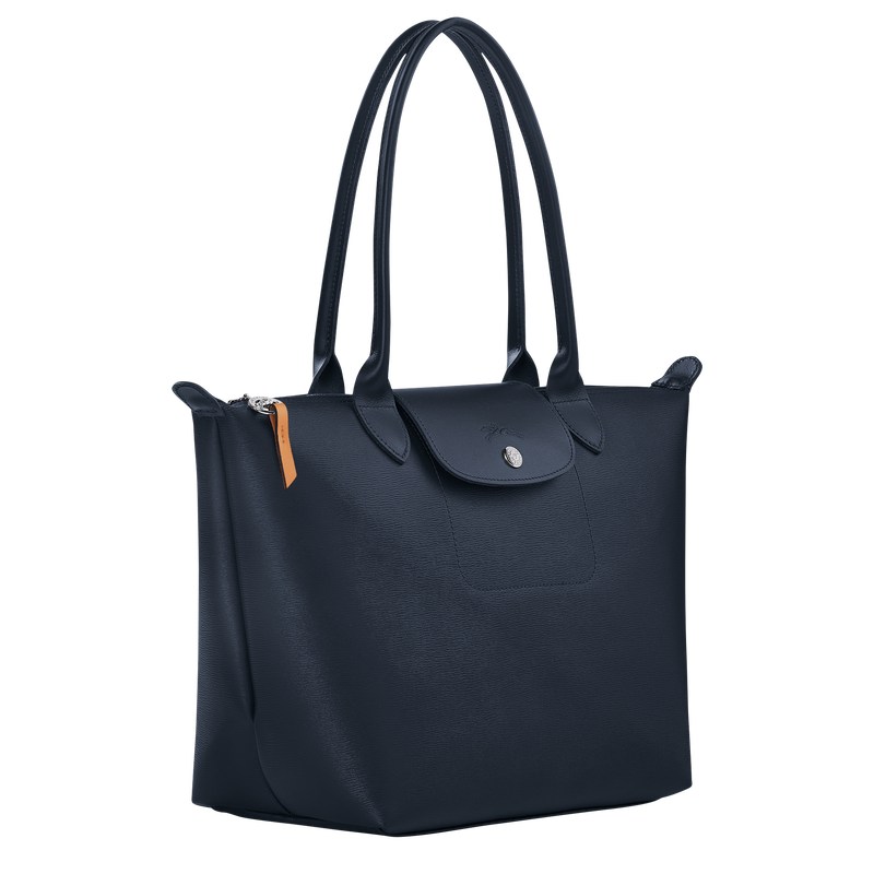 Longchamp Le Pliage City M Tote Bag Lacivert | 95371-ZJHQ