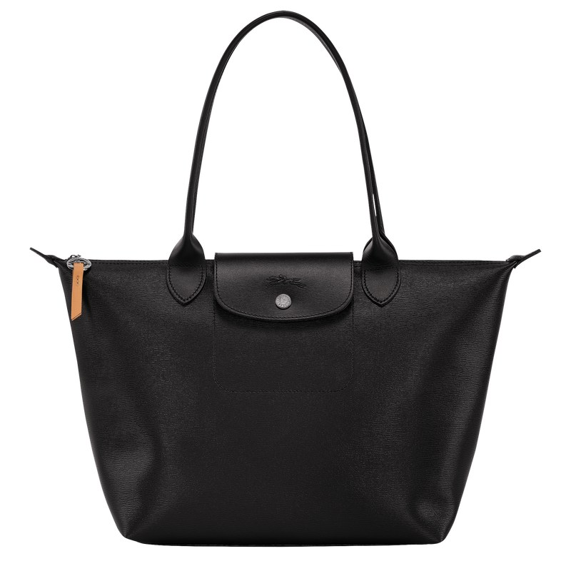 Longchamp Le Pliage City M Tote Bag Siyah | 90465-LQYN