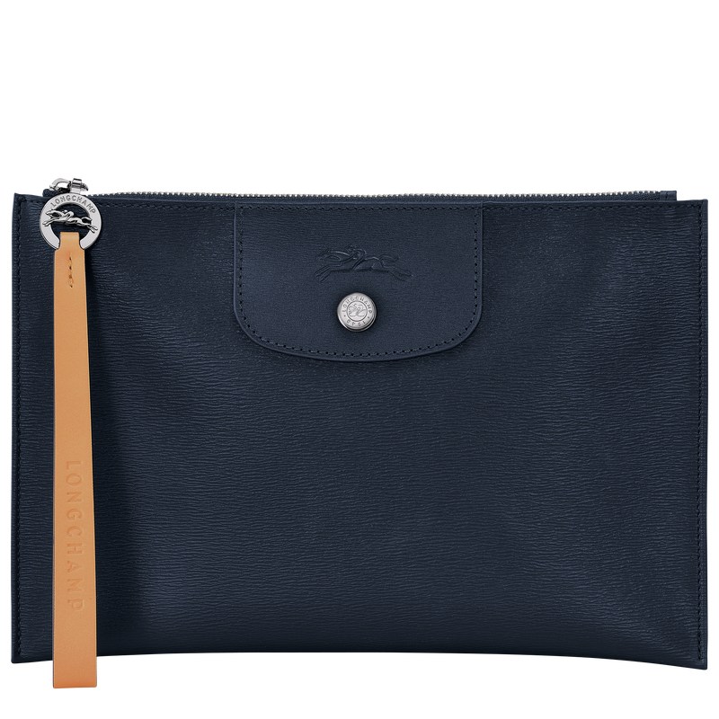 Longchamp Le Pliage City Pouch Lacivert | 98534-MWOQ