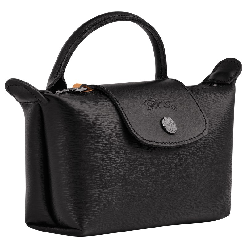 Longchamp Le Pliage City Pouch With Handle Siyah | 73516-XWND