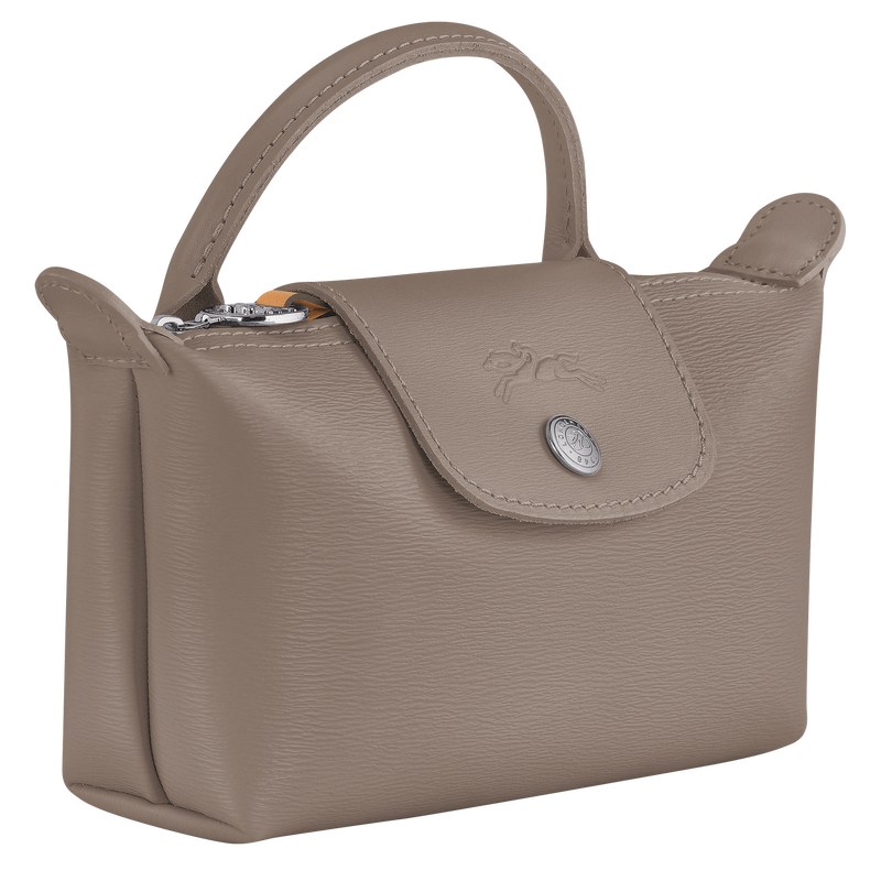 Longchamp Le Pliage City Pouch With Handle Taupe | 84015-BHEI