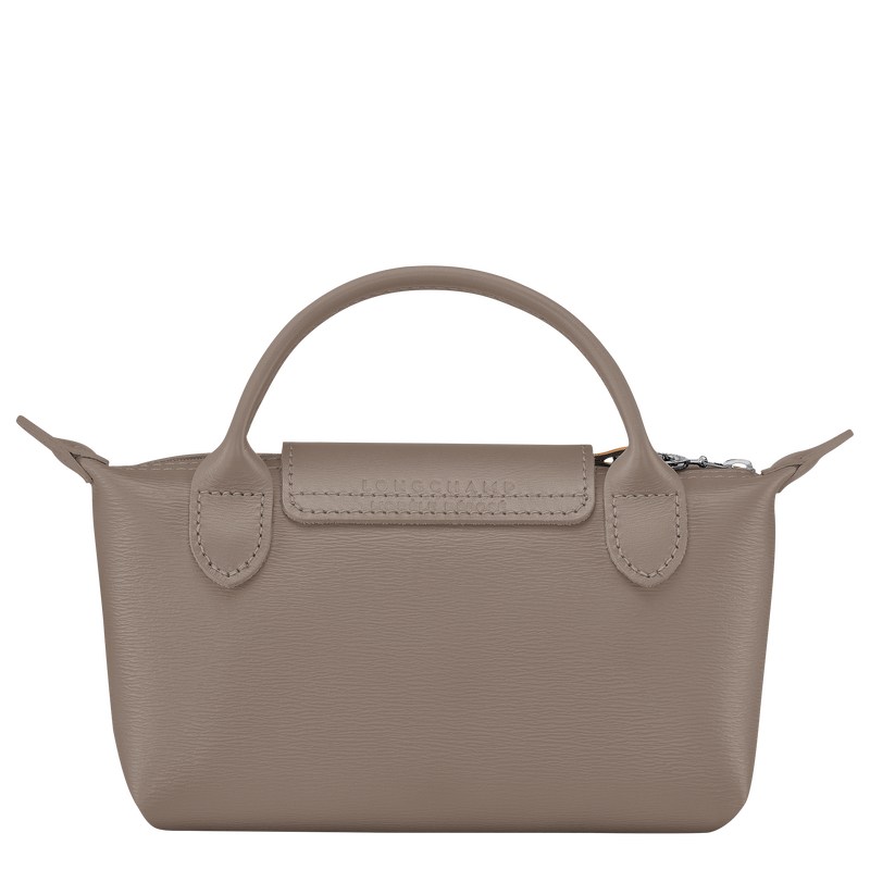 Longchamp Le Pliage City Pouch With Handle Taupe | 84015-BHEI