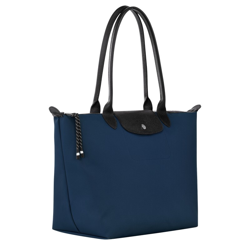 Longchamp Le Pliage Energy L Tote Bag Lacivert | 21945-LCKT