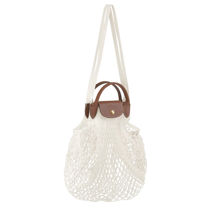 Longchamp Le Pliage Filet L Mesh Bag Ecru | 94723-DFQR