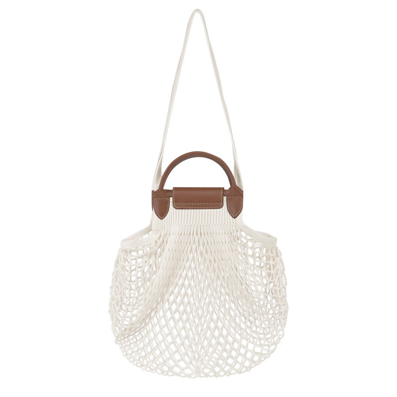 Longchamp Le Pliage Filet L Mesh Bag Ecru | 94723-DFQR