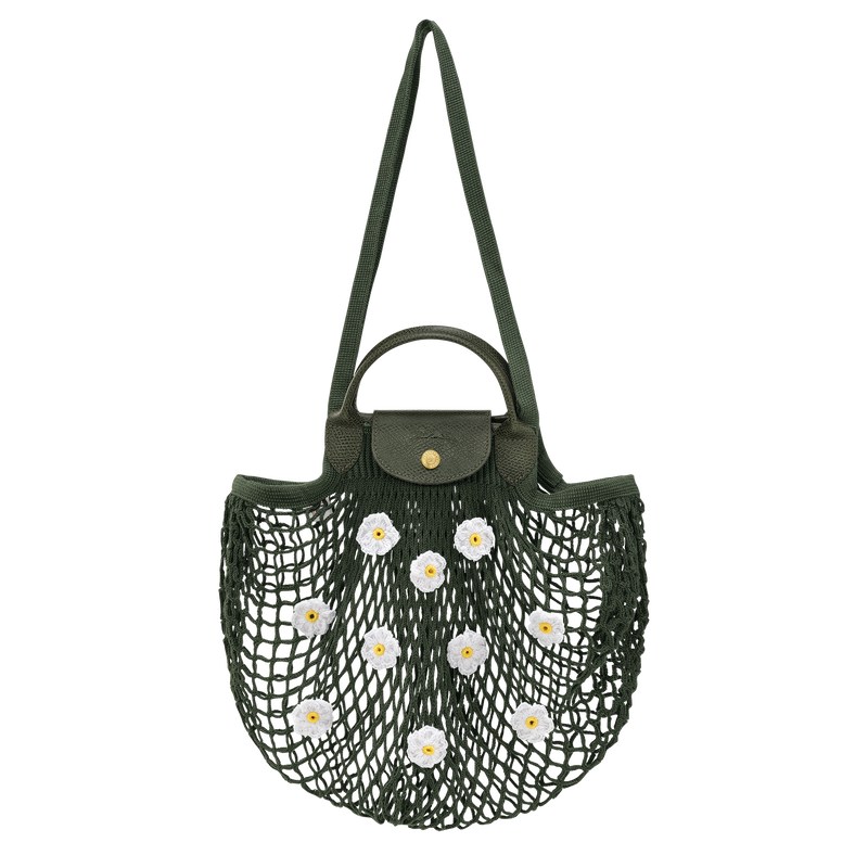 Longchamp Le Pliage Filet L Mesh Bag Haki | 57038-TUFP