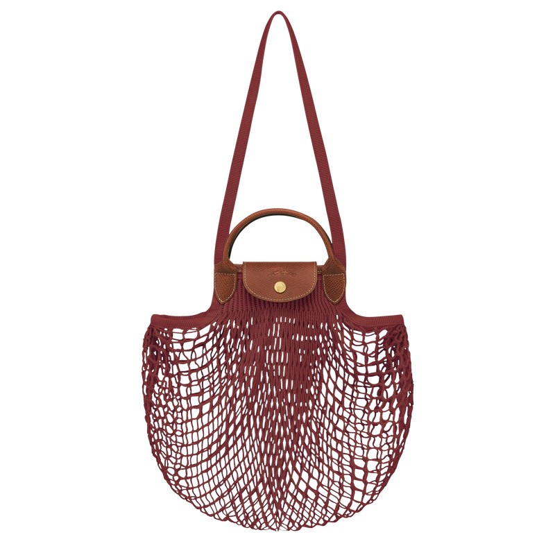 Longchamp Le Pliage Filet L Mesh Bag Mahogany | 79531-OUPG