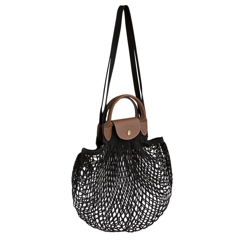 Longchamp Le Pliage Filet L Mesh Bag Siyah | 62543-OGHI