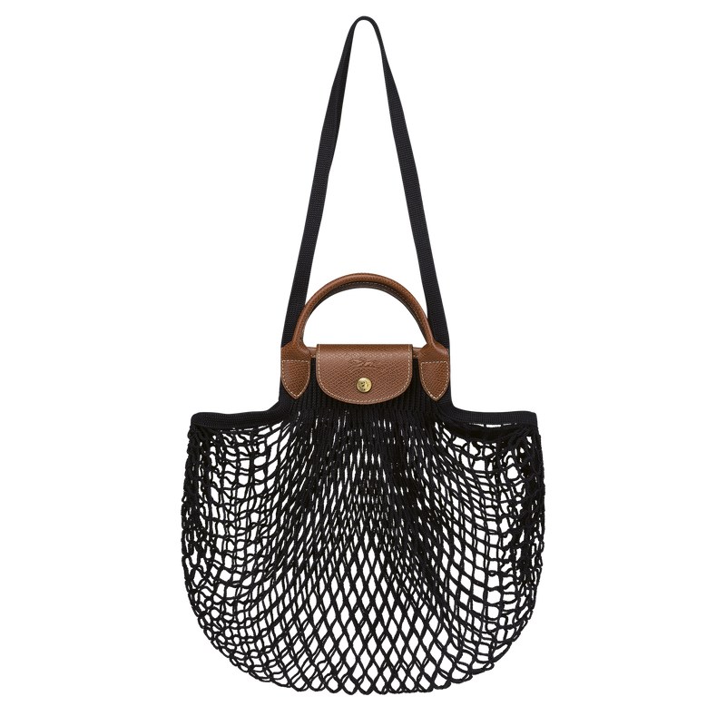 Longchamp Le Pliage Filet L Mesh Bag Siyah | 62543-OGHI