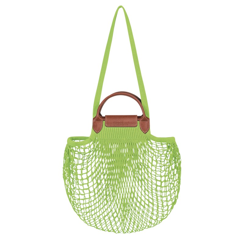 Longchamp Le Pliage Filet L Mesh Bag Yeşil Açık | 82503-PSGQ