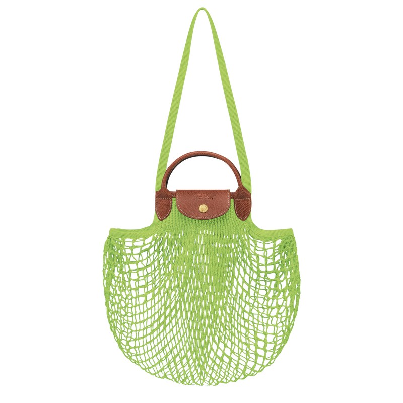 Longchamp Le Pliage Filet L Mesh Bag Yeşil Açık | 82503-PSGQ