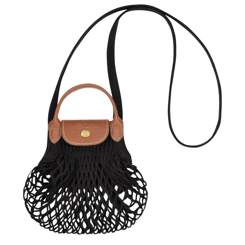 Longchamp Le Pliage Filet Xs Mesh Bag Siyah | 21638-HBGM