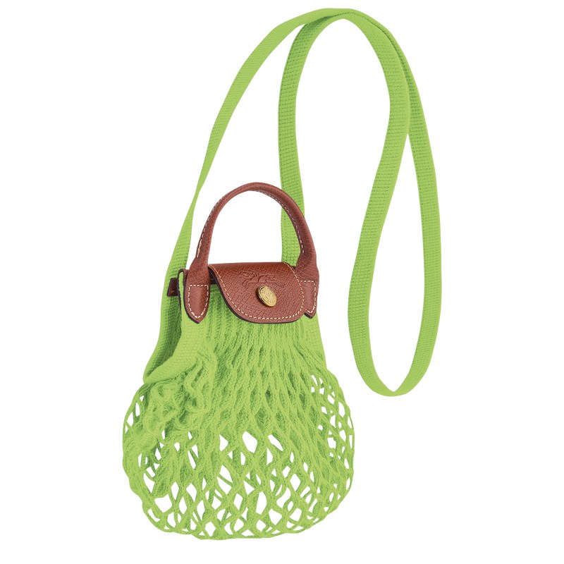 Longchamp Le Pliage Filet Xs Mesh Bag Yeşil Açık | 81049-FYHI