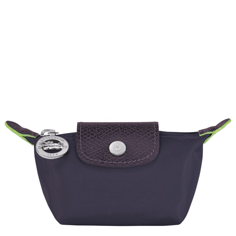 Longchamp Le Pliage Green Coin Purse Bilberry | 12873-PLKM